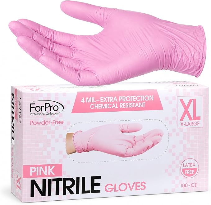 ForPro Disposable Nitrile Gloves, Chemical Resistant, Powder-Free, Latex-Free by ForProProfessionalCollection