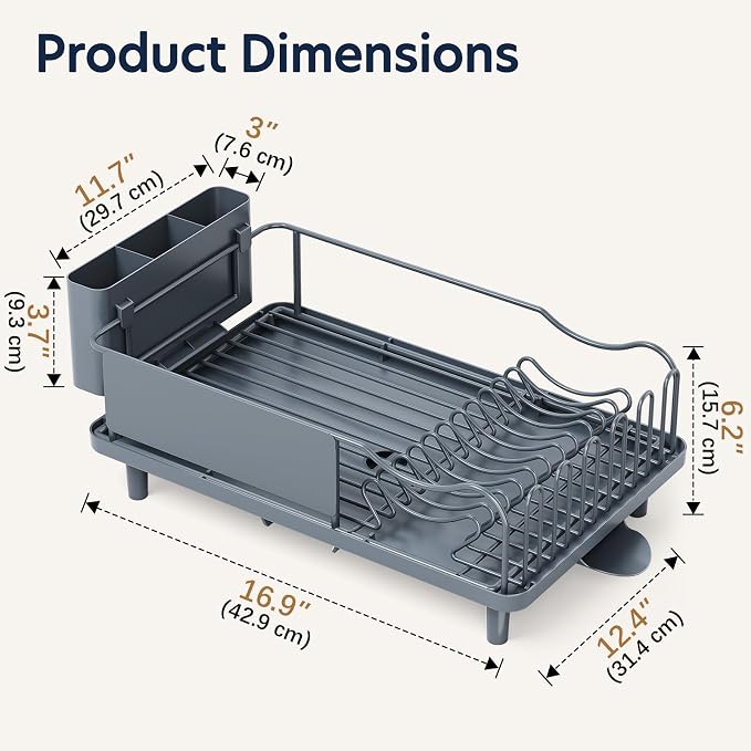 KINGRACK Dish Drying Rack for Kitchen Counter, Dish Drainer - Image 2