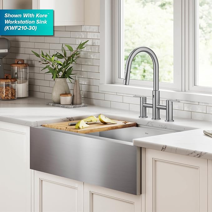 KRAUS Oletto Touchless Sensor Bridge Kitchen Faucet - Image 4