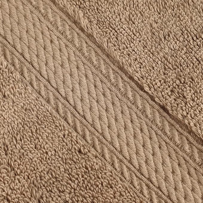 SUPERIOR Egyptian Cotton Ultra Plush & Absorbent, 3 Piece Set, Latte | Quick Dry - Image 3