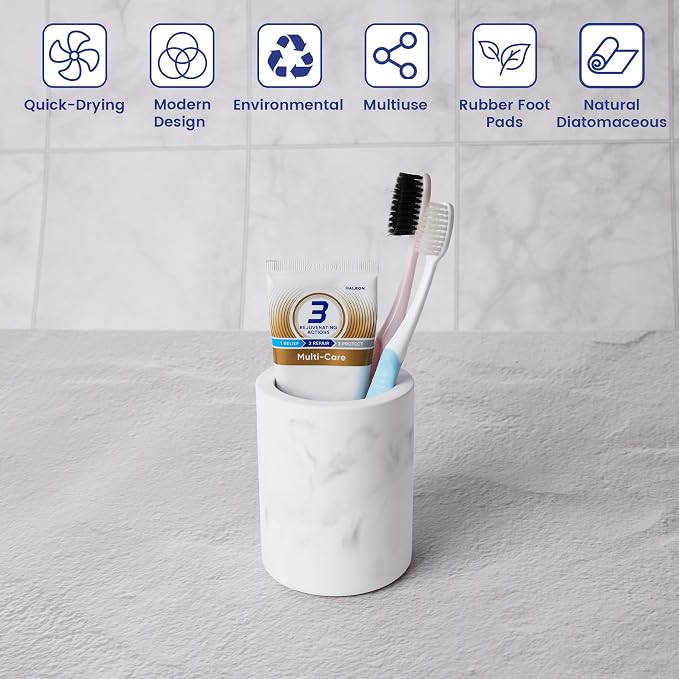Drying Stone Toothbrush Holder, Diatomite Toothbrush Holders - Image 7