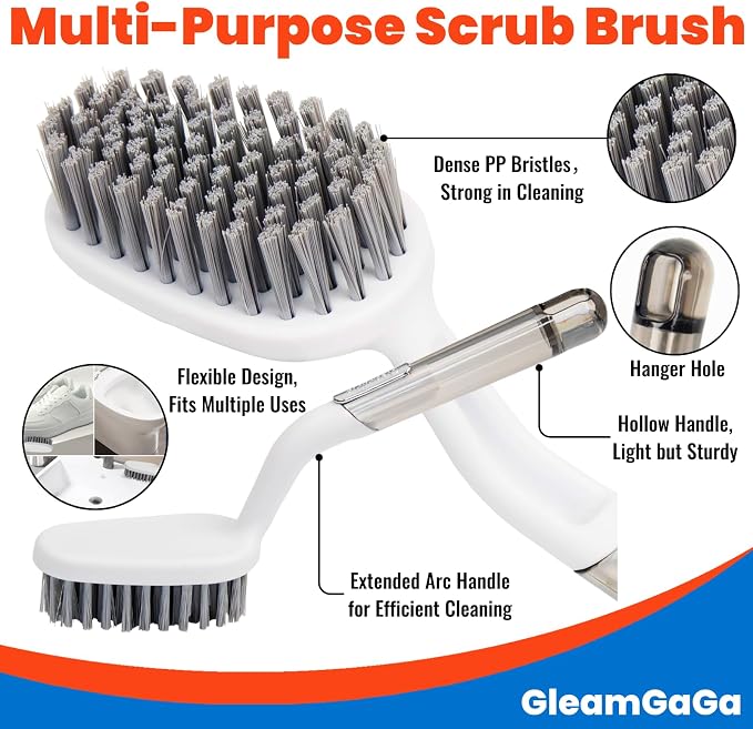3 Pack Shower Brush for Cleaning, Heavy-Duty Scrub Brush Set for Bathroom | 3 - Image 5