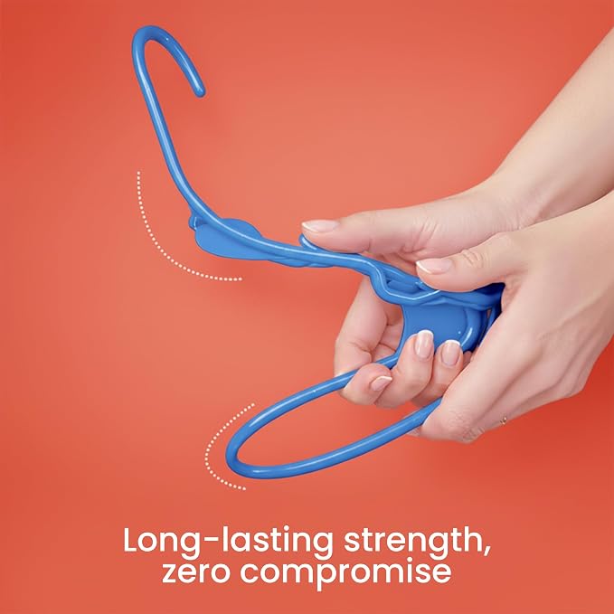Utopia Home Plastic Hangers 30 Pack – Space Saving Clothes Hanger Blue | - Image 4