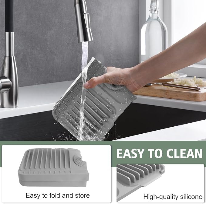 14.6-Inch Kitchen Sink Splash Guard Mat | 7° Slope - Image 7