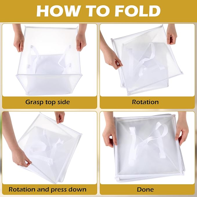 Zopeal 6 Pack Collapsible Mesh Laundry Basket, Single-layer | 13 Inch Square - Image 4