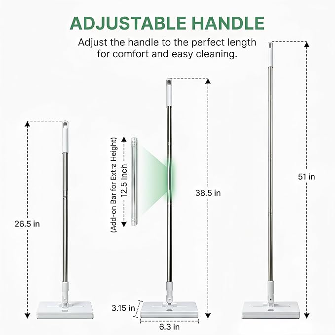 Snap Grip Mini Mop, Hands Free Flat Mop - Image 2