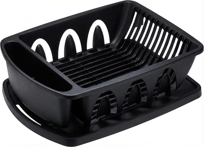 Tribello Sink Dish Drying Rack, Heavy Duty Hard Plastic Drying Rack, Dish by Tribello