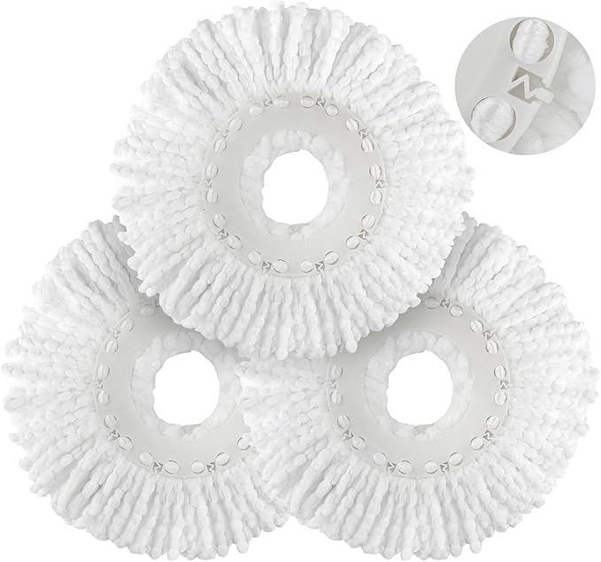 Spin Mop Replacement Heads for Hurricane 360 Round Mop Head by MXZONE