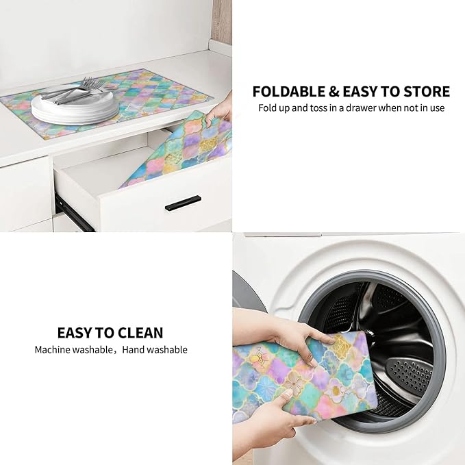 Rainbow Morocco Dish Drying Mat - Image 6