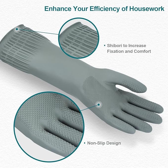 DABOGOSA MAMISON Reusable Household Dishwashing Cleaning Rubber Gloves - Image 2