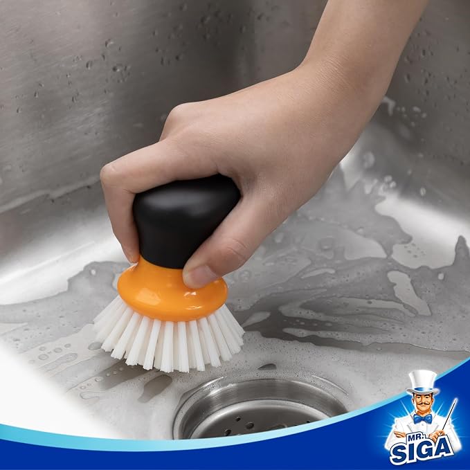 MR.SIGA Dish Scrub Brush, Palm Brush Dish Scrubber, sink cleaning, palm scrubber - Image 5