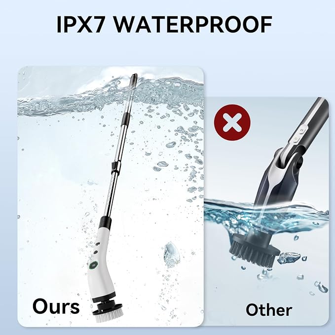 Electric Bathroom Cleaning Brush Cordless Shower Scrubber SD-CTB01 | Spin - Image 8