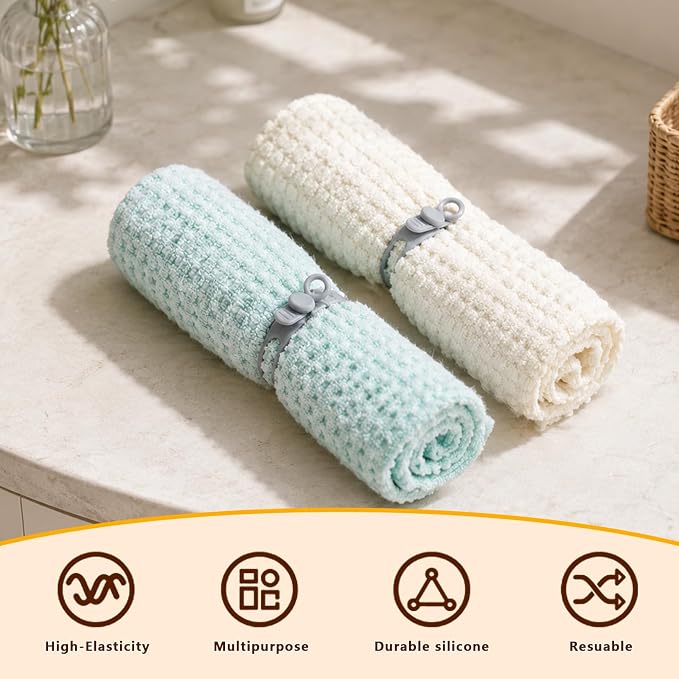 10 Pcs Silicone Cable Ties, Reusable Cord Organizer. | High Elasticity Cable - Image 6