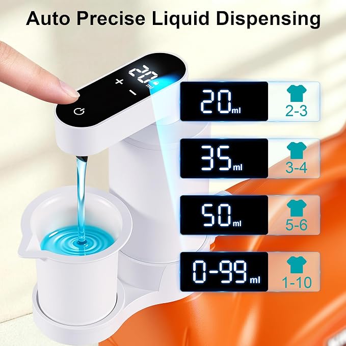 SMARTAKE Electric Laundry Detergent Dispenser, USB Rechargeable 4-Mode - Image 4