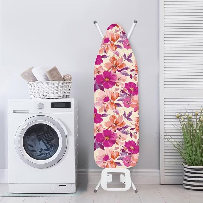 Floral Painting Ironing Board Cover Elastic Edge Heavy Duty Iron Pad Covers - Image 3