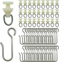 100 Pieces Curtain Slider Track Hooks and Gliders by JVNZAM