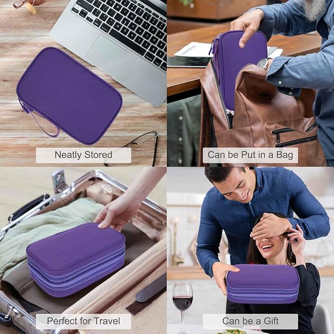 FYY Electronic Organizer, Travel Tech Pouch Bag, Waterproof, Double Layers - Image 7