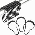 Black Shower Curtain Hooks, Decorative Shower Curtain Hooks, Shower Hooks by Amazer