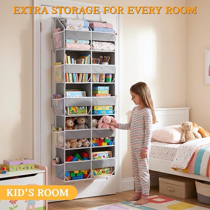 5-Tier Over Door Organizer, 10-Compartment Wide Storage Rack | 20" wide - Image 6