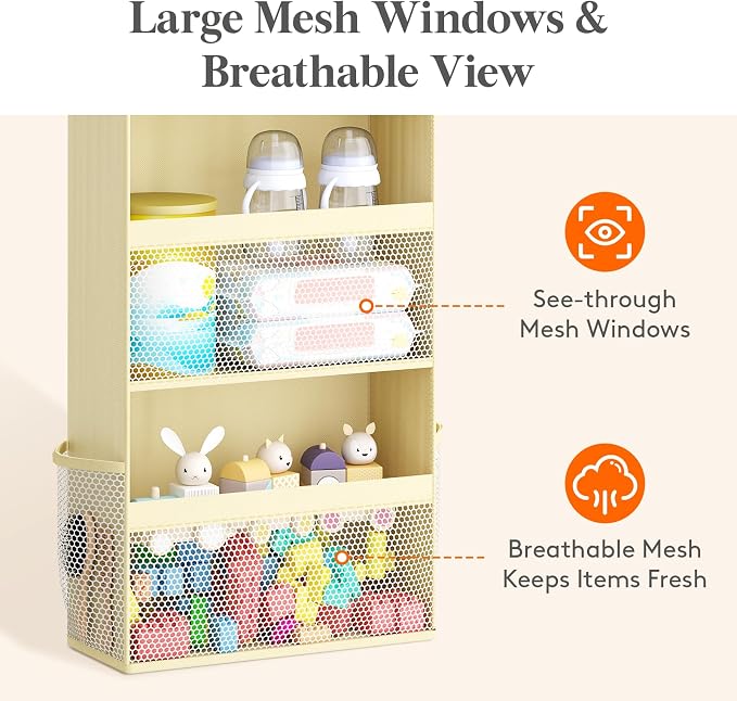 Lifewit 4 Tier Over the Door Organizer, Diaper Hanging Storage - Image 4