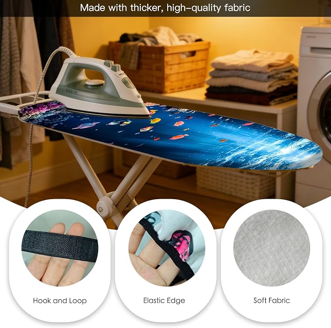 Nuxovilar Coral Fish Ironing Board Cover 15x54 Needle Cotton - Image 5