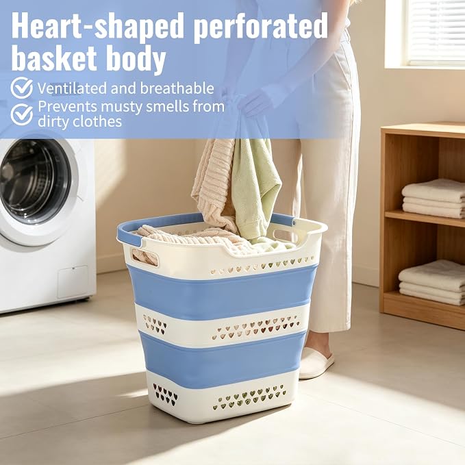 2 Pcs Collapsible Laundry Baskets - Image 6