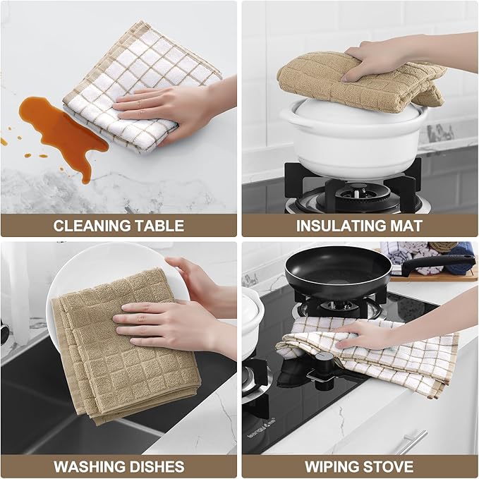 Homaxy Large Premium Cotton Kitchen Towels 16"x 28", 6 Pack - Image 4