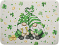 St Patrick's Day Gnome Dish Drying Mat 18x24 inch Lucky Shamrock Absorbent by Giwawa