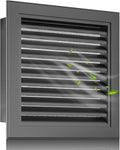 12” X 12” Aluminum Alloy Gable Vent, Never Rust Gable Vents for Shed, Ideal for Wall, Attic, Shed,and Shipping Container, Vent Opening: 10"x10" (Gray)