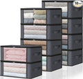 HomeHacks 10-Pack Clothes Organizer Storage Bags, 35L Storage Bins, Reinforced by HomeHacks