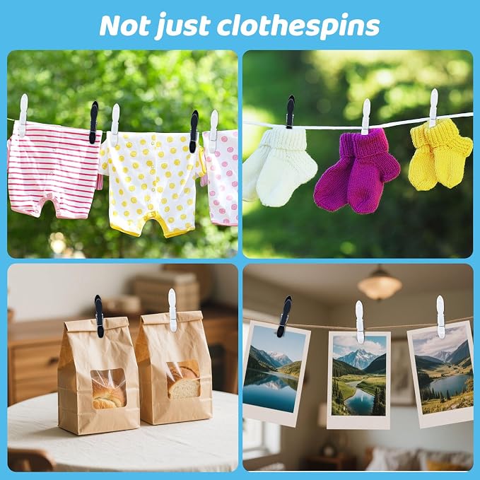 48 Pcs Plastic Clothes Pins Laundry Clips - Image 5