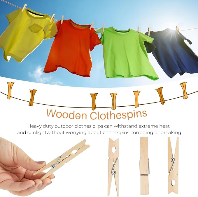 24 PCS Wood Clothespins - Image 4