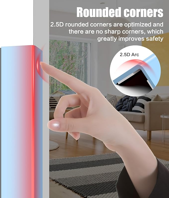 Blue Corner Protectors, 2-Pack Self-Adhesive Wall Guards for Baby Safety, Furniture Edge Protection (100cm)