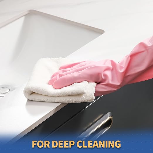 BOOMJOY PVC Cleaning Gloves, Reusable Dishwashing Gloves, Medium Gloves - Image 7