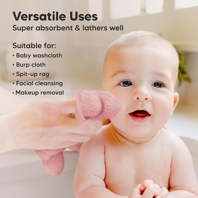6-Pack Baby Washcloths, Soft Absorbent Washcloths - Image 6