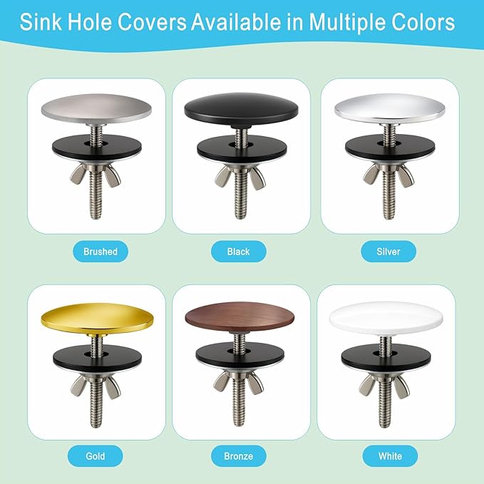 2-Inch Sink Hole Cover, Solid Brass Faucet Hole Cover, Sink Sprayer Hole Cover for Home Kitchen and Bathroom, Sink Hole Cap (Bronze)