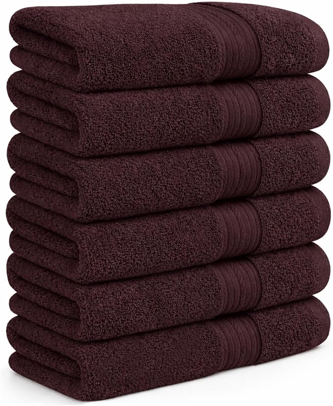 100% Cotton Hand Towels 18x28 Inches, 600 GSM, Soft & Absorbent by AmpleDecor
