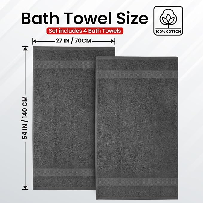 Infinitee Xclusives 100% Ring-Spun Cotton Bath Towels - Image 3
