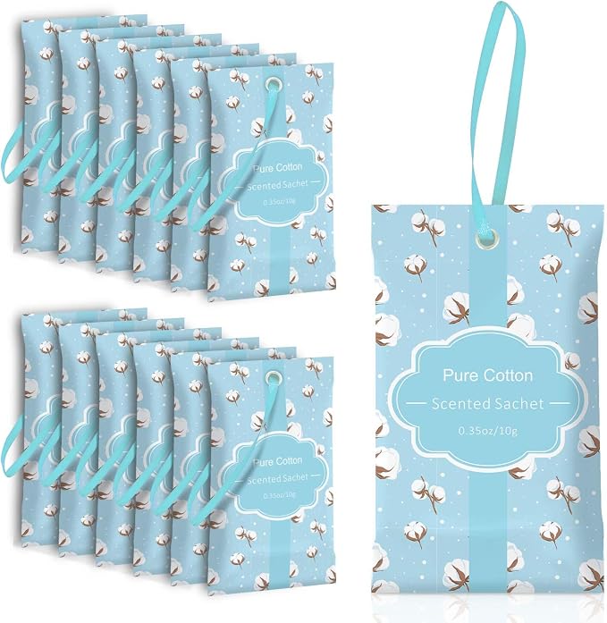 SCENTORINI Scented Sachets for Drawer and Closet, Cotton Scent 14 Pack by SCENTORINI