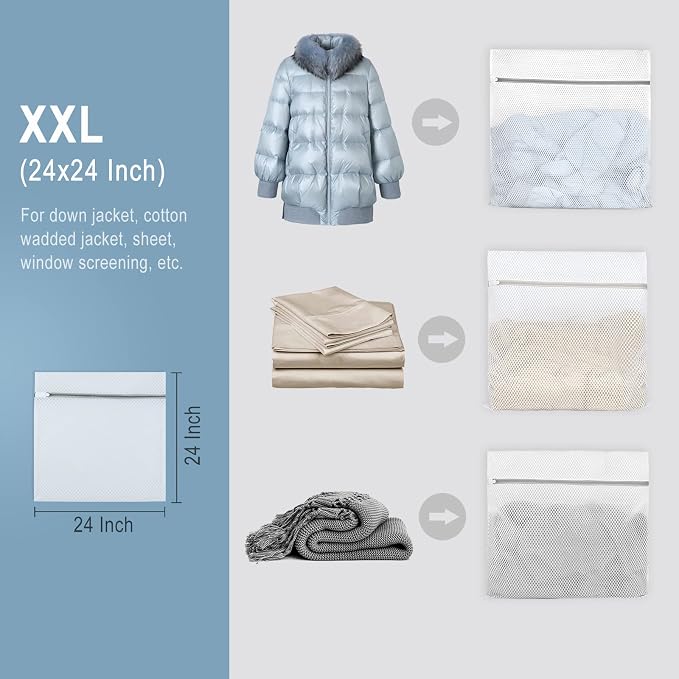 Muchfun 2Pcs Durable Honeycomb Mesh Laundry Bags - Image 6