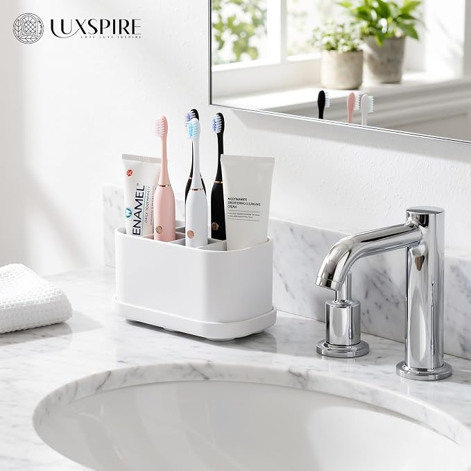 Luxspire Toothbrush Holders for Bathrooms, 5 Slots, Toothbrush Holder - Image 7