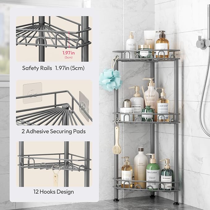 SWTYMIKI Standing Shower Caddy Corner - Image 4