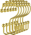 Bathway Shower Curtain Hooks Gold Shower Curtain Rings, Metal Shower Hooks by Bathway