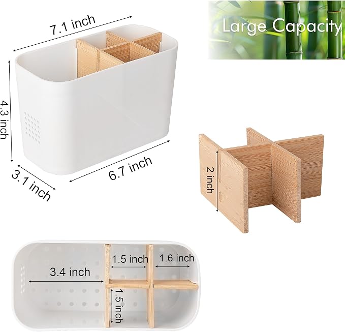 Toothbrush and Toothpaste Holder, 5 Slots, Kids Electric Tooth Brush Organizer - Image 5