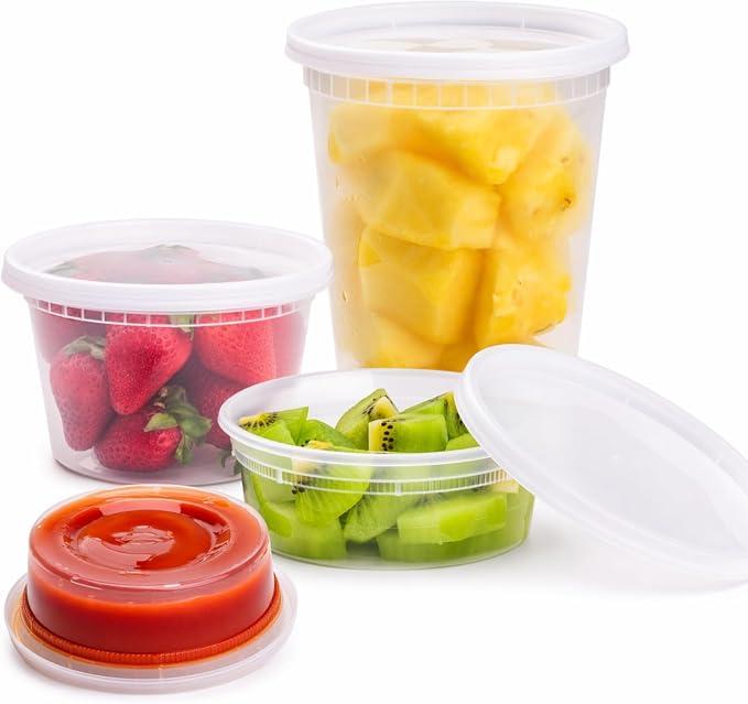 TashiBox 24 Sets Plastic Deli Food Containers by TashiBox