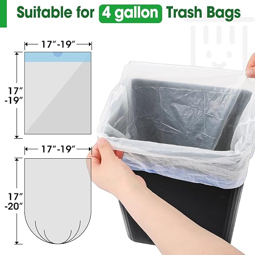 5 Pack Small Trash Can, Plastic Wastebaskets, 3.5 Gallon Small Garbage Can - Image 3
