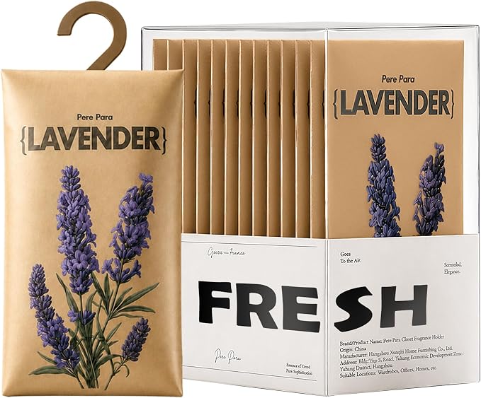 12 Pack Lavender Scented Sachets by PerePara