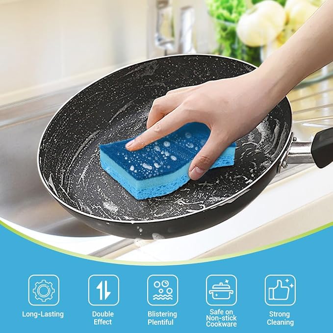 AIDEA Sponges Kitchen, Non-Scratch Scrub Sponge, Sponge - Image 2
