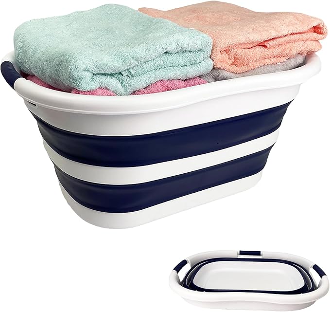 SAMMART 40L Collapsible Plastic Laundry Hamper by SAMMART