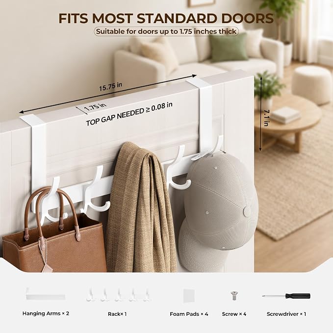 Optish Door Hanger Hook, Over The Door Hooks - Image 2